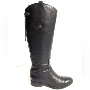 Sam Edelman Women’s Penny, Black Leather Boots, Size 6 M